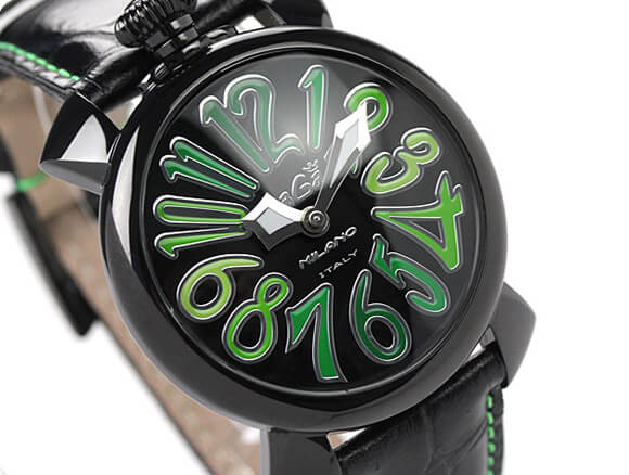 ガガミラノ スーパーコピーGaGa MILANO 腕時計 マニュアーレ マヌアーレ 40mm ブラックレザー ブラックPVD 5022.3